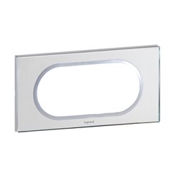 Plaque de finition Céliane Matières 4 à 5 modules finition Verre Miroir 069125