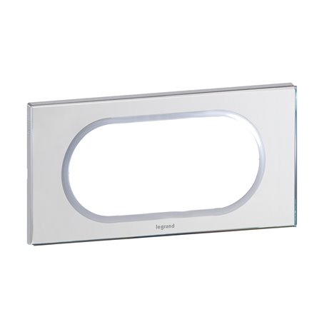Plaque de finition Céliane Matières 4 à 5 modules finition Verre Miroir 069125