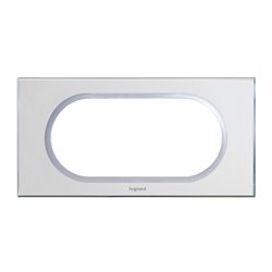 Plaque de finition Céliane Matières 4 à 5 modules finition Verre Miroir 069125