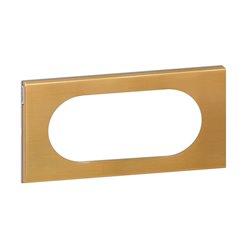 Plaque de finition Céliane Matières 4 à 5 modules finition Bronze Doré 069135