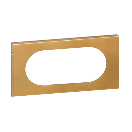 Plaque de finition Céliane Matières 4 à 5 modules finition Bronze Doré 069135 Plaque de finition Céliane Matières 4 à 5 modules finition Bronze Doré 069135