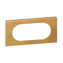 Plaque de finition Céliane Matières 4 à 5 modules finition Bronze Doré 069135