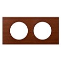 Plaque de finition Céliane Matières 2 postes finition Acajou 069222