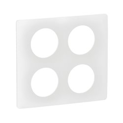 Plaque de finition Céliane 2x2 postes Blanc Emaillé CP0009