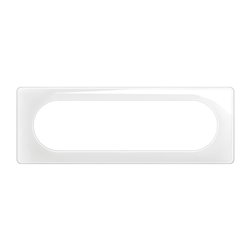 Plaque de finition Céliane 6 à 8 modules Blanc Emaillé CP0011