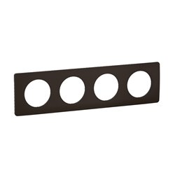 Plaque de finition Céliane 4 postes Noir Mat CP0104