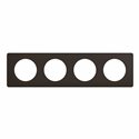 Plaque de finition Céliane 4 postes Noir Mat CP0104