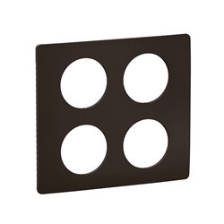 Plaque de finition Céliane 2x2 postes Noir Mat CP0109