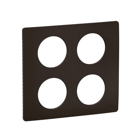 Plaque de finition Céliane 2x2 postes Noir Mat CP0109