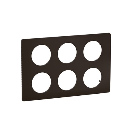 Plaque de finition Céliane 2x3 postes Noir Mat CP0110 Plaque de finition Céliane 2x3 postes Noir Mat CP0110