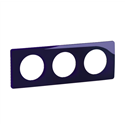 Plaque de finition Céliane 3 postes Bleu de Four CP0303