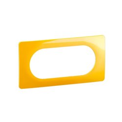 Plaque de finition Céliane 4 à 5 modules Jaune Safran CP0408