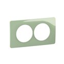 Plaque de finition Céliane 2 postes spéciale rénovation Vert Céladon CP0506