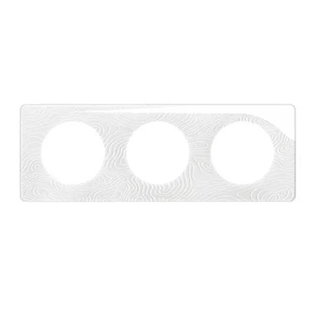Lot de 5 plaques de finition Céliane 3 postes Blanc Relief CP0603 Lot de 5 plaques de finition Céliane 3 postes Blanc Relief CP0603