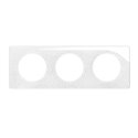 Lot de 5 plaques de finition Céliane 3 postes Blanc Relief CP0603