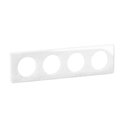 Lot de 2 plaques de finition Céliane 4 postes Blanc Relief CP0604