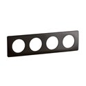 Plaque de finition Céliane 4 postes Noir Météore CP0704