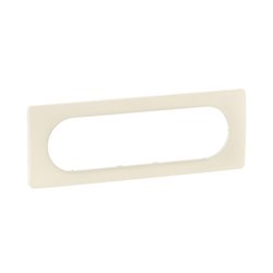 Plaque de finition Céliane 6 à 8 modules Blanc Amande CP1111