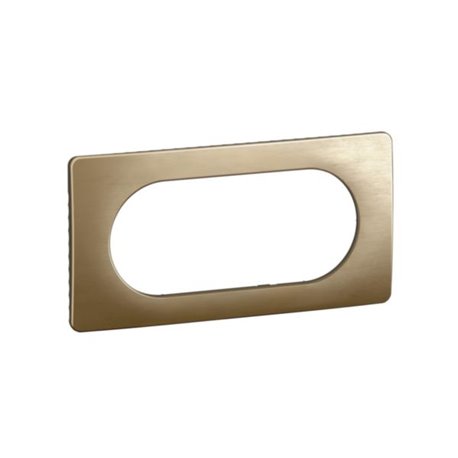 Plaque de finition Céliane 4 à 5 modules Bronze Satiné CP1608 Plaque de finition Céliane 4 à 5 modules Bronze Satiné CP1608