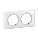 Plaque de finition Céliane 2 postes Blanc IP44 CP2702