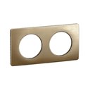 Plaque de finition Céliane 2 postes Bronze Satiné CP1602