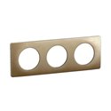 Plaque de finition Céliane 3 postes Bronze Satiné CP1603