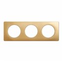 Plaque de finition Céliane 3 postes finition Laiton Satiné CP1203