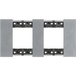 Plaque de finition Living Now Collection Les Blancs 2x2 modules Acier Moon BTKA4802M2NW