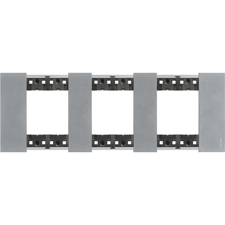 Plaque de finition Living Now Collection Les Blancs 3x2 modules Acier Moon BTKA4802M3NW
