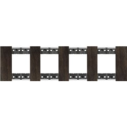 Plaque de finition Living Now Collection Les Noirs 4x2 modules Noyer BTKA4802M4LG