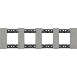 Plaque de finition Living Now Collection Les Noirs 4x2 modules Acier BTKA4802M4ZG