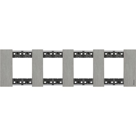 Plaque de finition Living Now Collection Les Noirs 4x2 modules Acier BTKA4802M4ZG