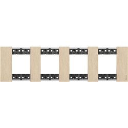 Plaque de finition Living Now Collection Les Blancs 4x2 modules Or BTKA4802M4ZW
