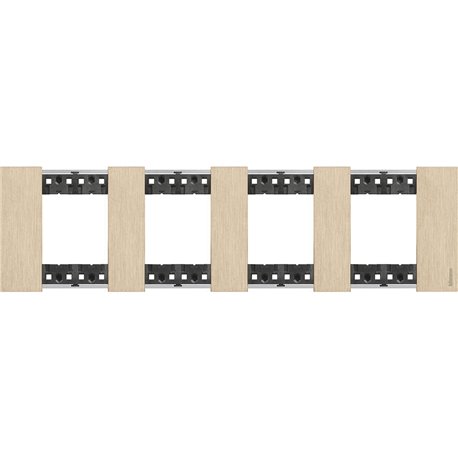 Plaque de finition Living Now Collection Les Blancs 4x2 modules Or BTKA4802M4ZW