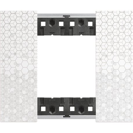 Lot de 5 plaques de finition Living Now Collection Les Blancs 2 modules Pixel BTKA4802MW