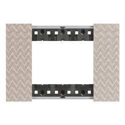 Plaque de finition Living Now Collection Les Blancs 3 modules Optic BTKA4803MM