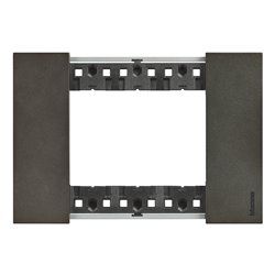 Plaque de finition Living Now Collection Les Noirs 3 modules Acier Space BTKA4803NG