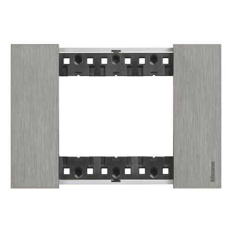 Plaque de finition Living Now Collection Les Noirs 3 modules Acier BTKA4803ZG