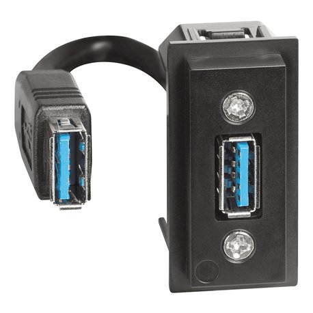 Prise USB Type-A préconnectorisée Living Now 1 module BTK4285P