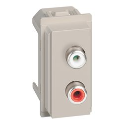 Prise double RCA Living Now 1 module sable BTKM4269R