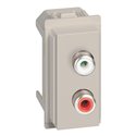 Prise double RCA Living Now 1 module sable BTKM4269R