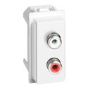 Prise double RCA Living Now 1 module blanc BTKW4269R