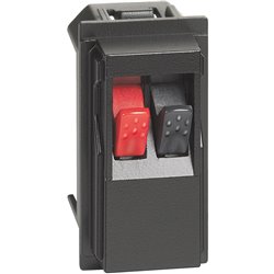 Lot de 10 Prises haut-parleurs Living Now 1 module noir BTKG4294