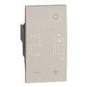 Thermostat électronique avec écran rétro-éclairé Living Now 2 modules sable BTKM4441