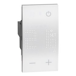 Thermostat électronique avec écran rétro-éclairé Living Now 2 modules blanc BTKW4441
