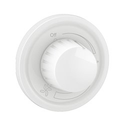 Enjoliveur interrupteur variateur ventilateur de plafond Céliane Blanc CB0015