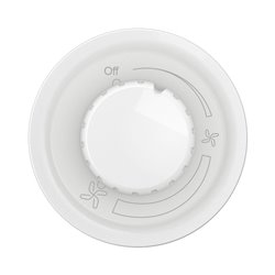 Enjoliveur interrupteur variateur ventilateur de plafond Céliane Blanc CB0015