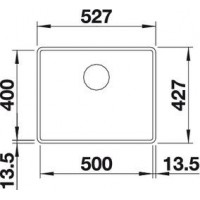 Evier Subline 500 F Silgranit 530x460 mm Anthracite 523532-DESTOCK