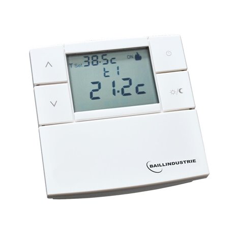 Thermostat d'ambiance digital, 3858487 Filaire/radio Filaire Thermostat d'ambiance digital, 3858487 Filaire/radio Filaire
