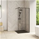 Paroi de douche Smart Design Solo Factory avec barre droite 110 cm